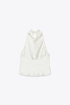 SATIN HALTER TOP