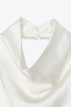 SATIN HALTER TOP