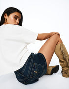 DENIM MINI SHORT