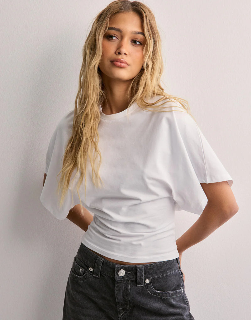 WHITE SLEEVE TEE