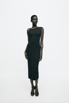 METALLIC MOTIF DRESS