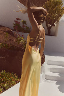 SATIN MIDI DRESS