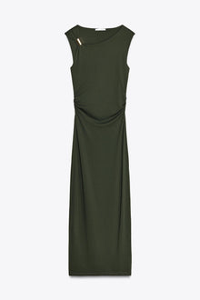 METALLIC MOTIF DRESS