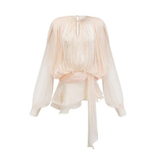 PLEATED RUFFLE MINI DRESS