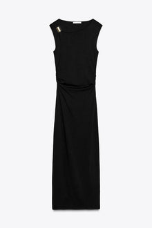 METALLIC MOTIF DRESS