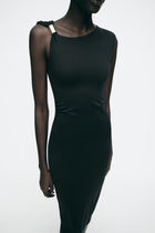 METALLIC MOTIF DRESS