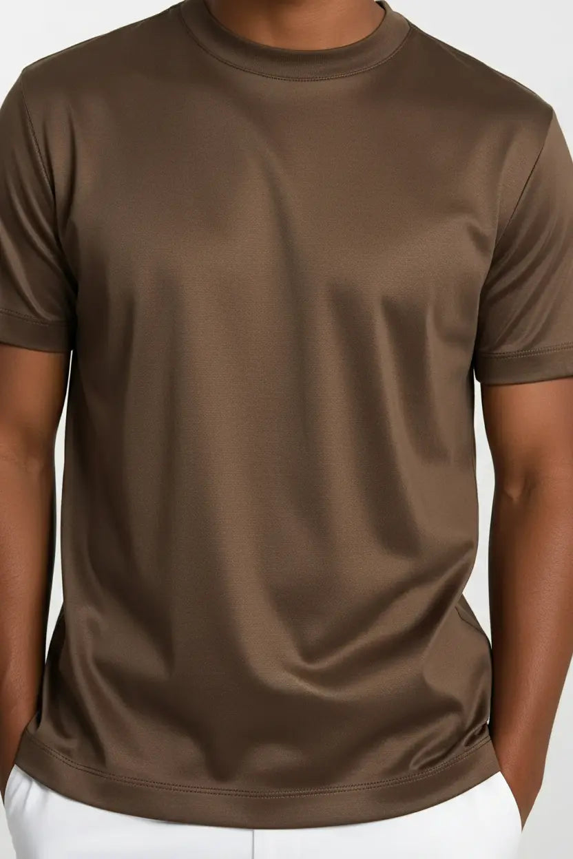 MINIMAL MOCK-NECK TEE