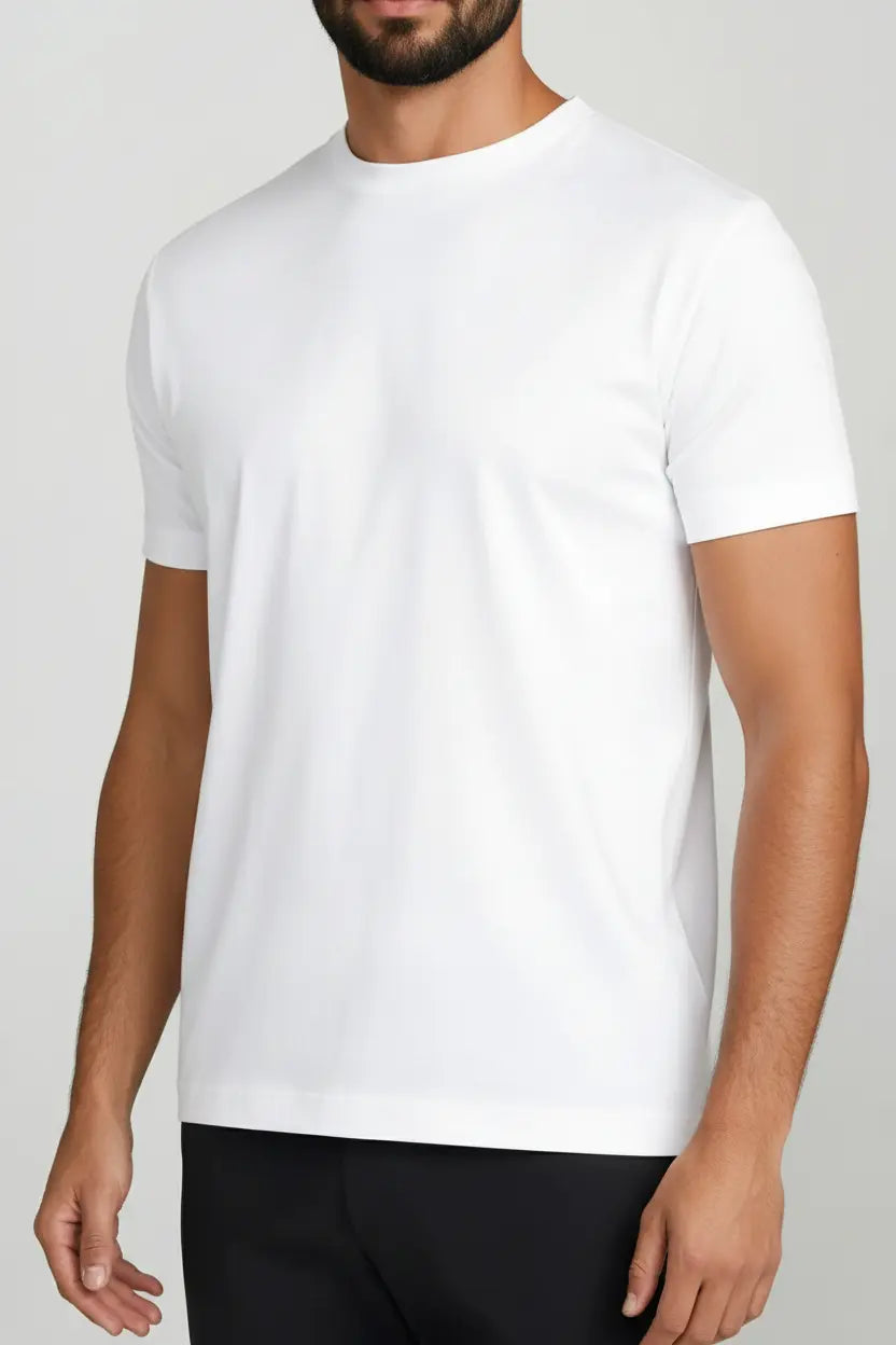 MINIMAL MOCK-NECK TEE