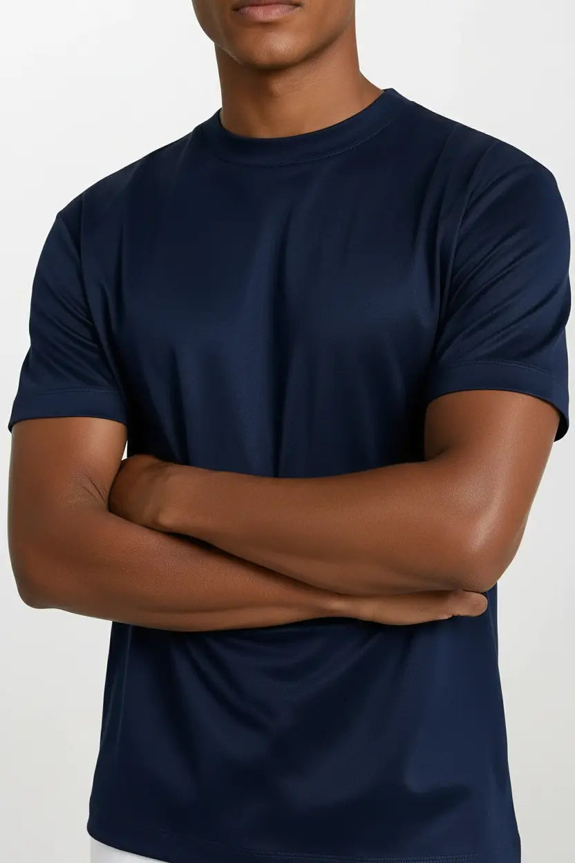 MINIMAL MOCK-NECK TEE